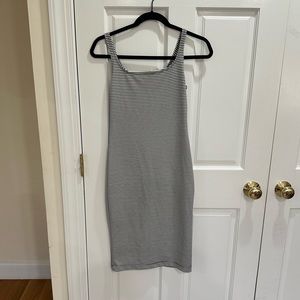 Zara striped midi dress